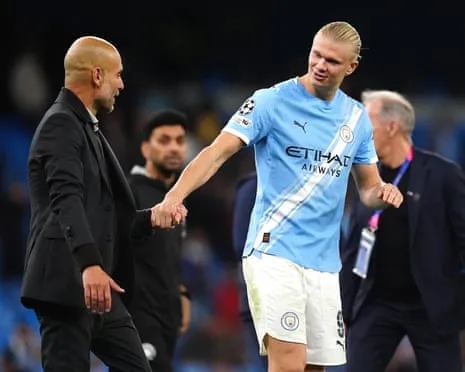 Haaland Joins Elite UCL Half-Century Club, Hailed by Pep as Ronaldo and Lionel Messi's Equal