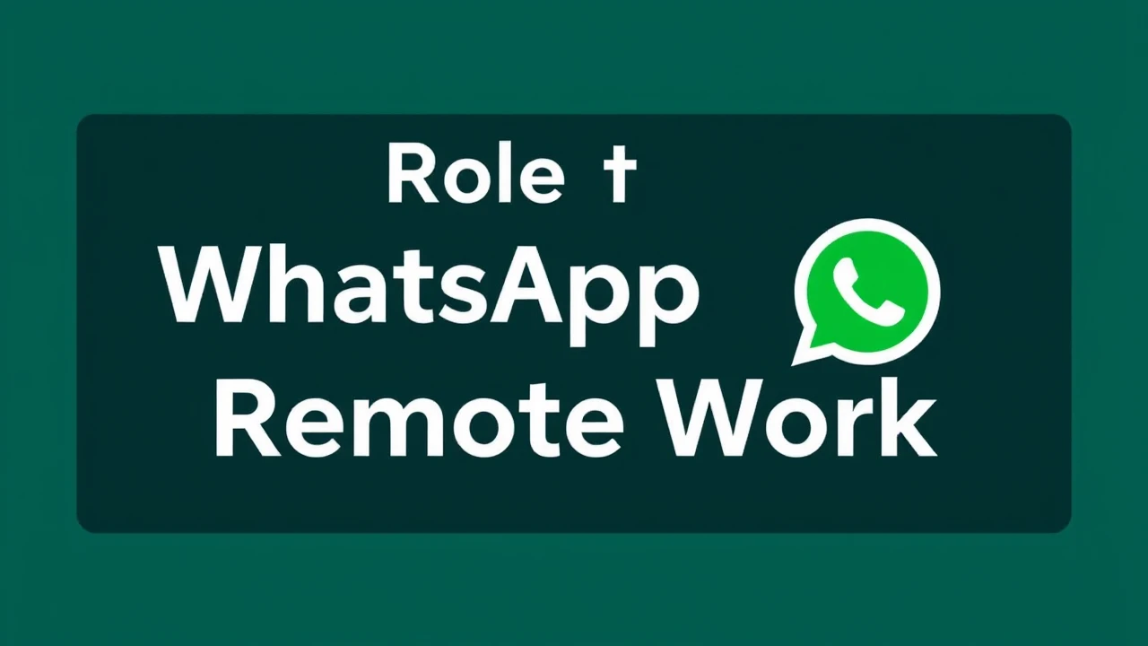 Role of WhatsApp Web in Facilitating Remote Work