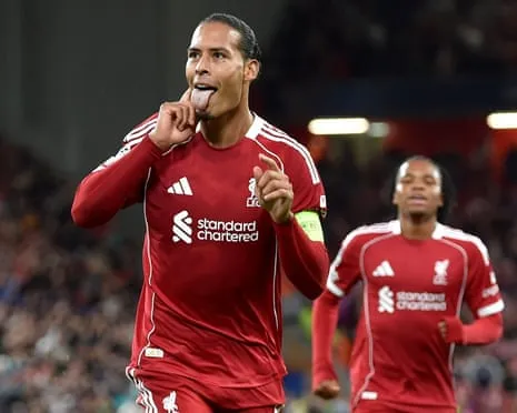 Van Dijk scores last-gasp victory in clash with Spanish giants